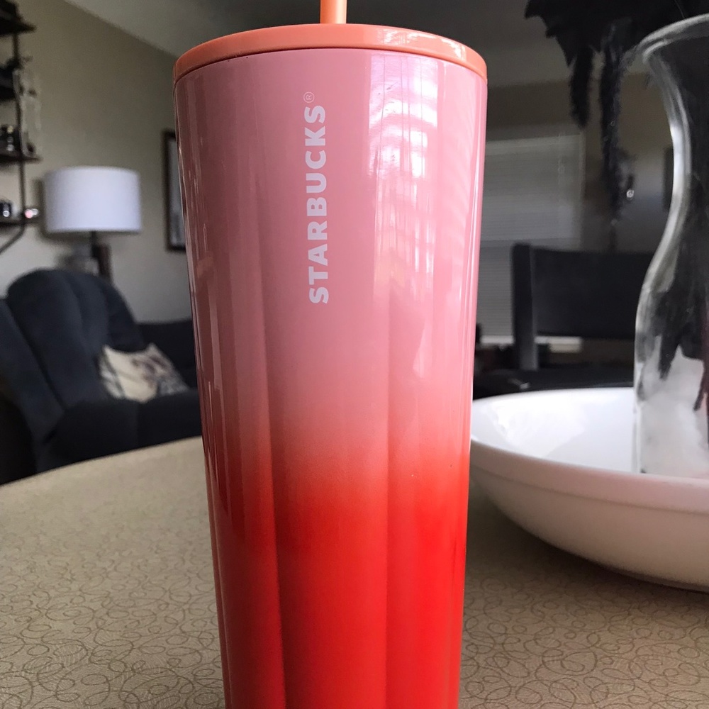 Starbucks orange ombré travel cup